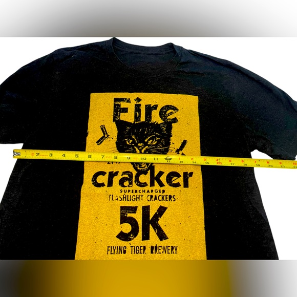 Fire Cracker Cat 5K graphic tshirt size Medium/logo, front back - Picture 3 of 5
